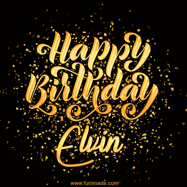 Happy Birthday Card for Elvin - Download GIF and Send for Free