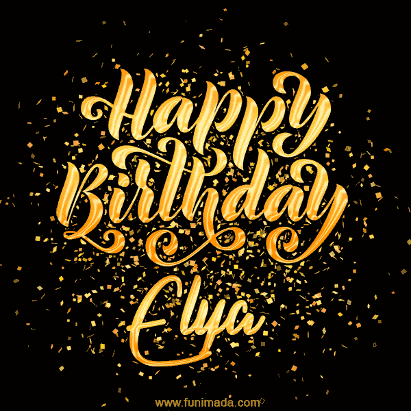 Happy Birthday Card for Elya - Download GIF and Send for Free
