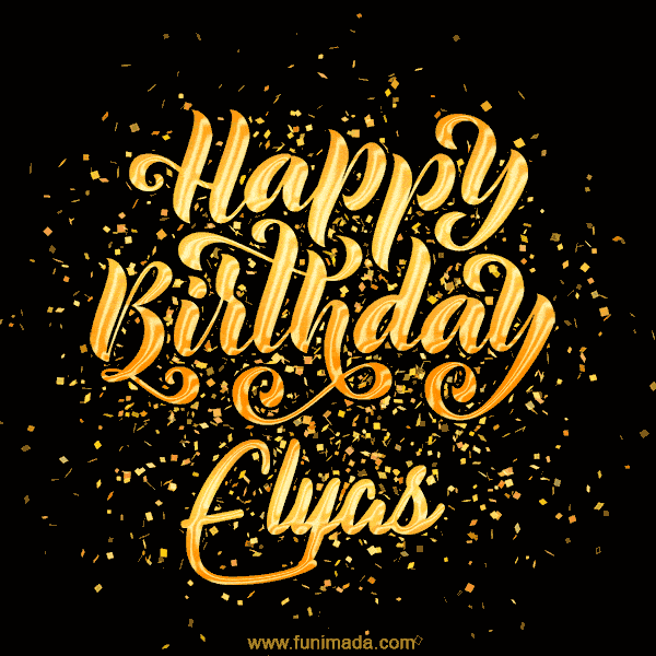 Happy Birthday Card for Elyas - Download GIF and Send for Free