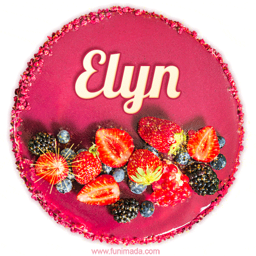 Happy Birthday Cake with Name Elyn - Free Download