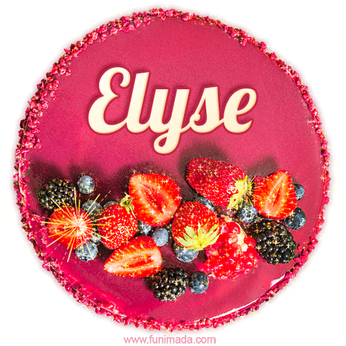 Happy Birthday Cake with Name Elyse - Free Download