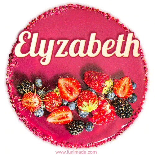 Happy Birthday Cake with Name Elyzabeth - Free Download