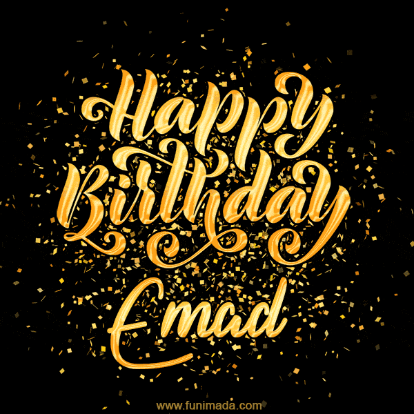 Happy Birthday Card for Emad - Download GIF and Send for Free