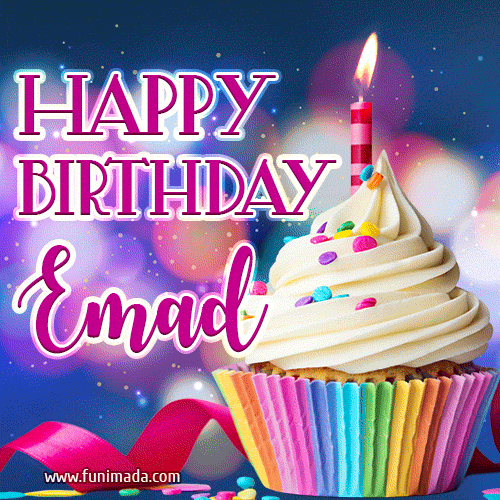 Happy Birthday Emad - Lovely Animated GIF