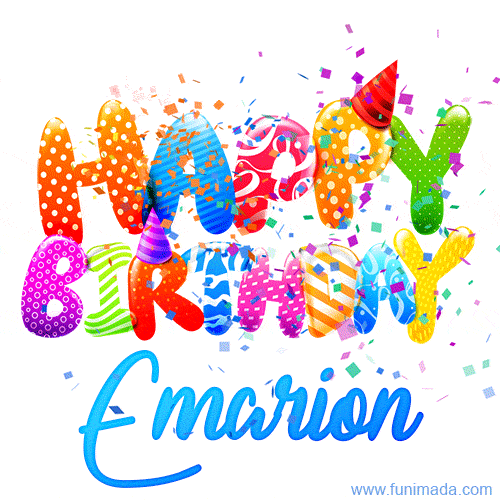 Happy Birthday Emarion - Creative Personalized GIF With Name