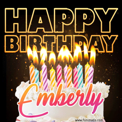 Emberly - Animated Happy Birthday Cake GIF Image for WhatsApp