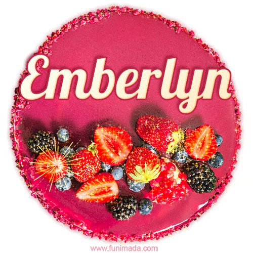 Happy Birthday Cake with Name Emberlyn - Free Download