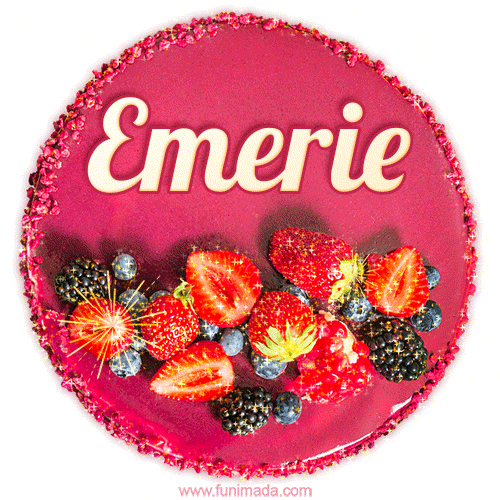 Happy Birthday Cake with Name Emerie - Free Download