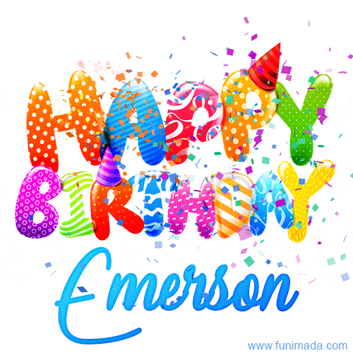 Happy Birthday Emerson - Creative Personalized GIF With Name