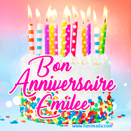 Joyeux anniversaire, Emilee! - GIF Animé