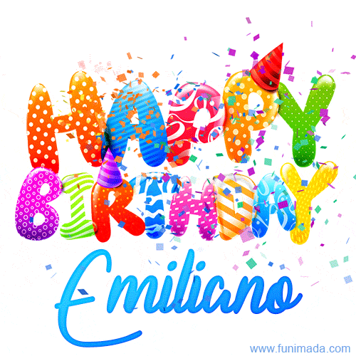 Happy Birthday Emiliano - Creative Personalized GIF With Name