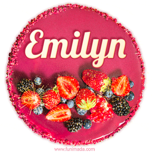 Happy Birthday Cake with Name Emilyn - Free Download