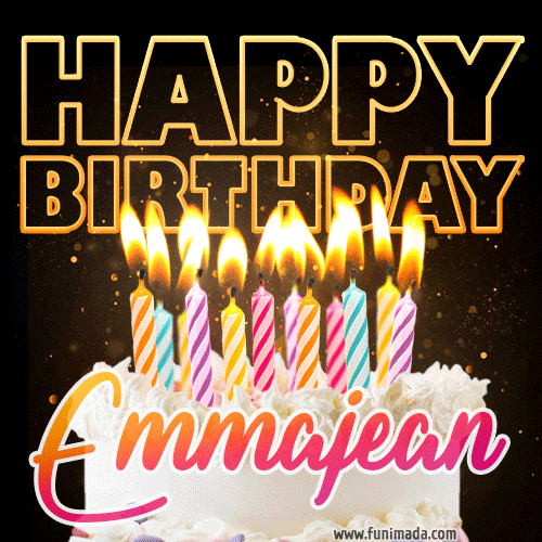 Emmajean - Animated Happy Birthday Cake GIF Image for WhatsApp