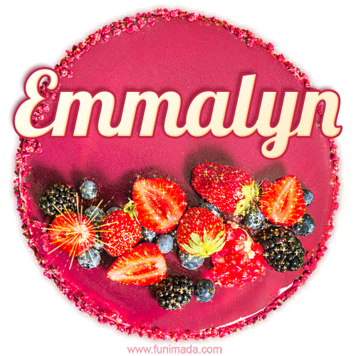 Happy Birthday Cake with Name Emmalyn - Free Download