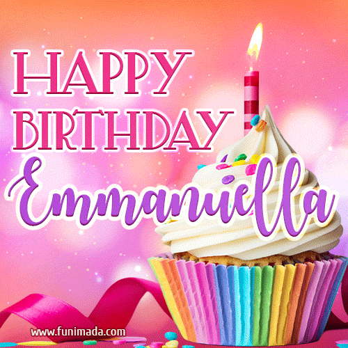 Happy Birthday Emmanuella - Lovely Animated GIF