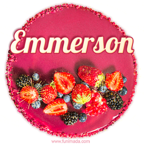 Happy Birthday Cake with Name Emmerson - Free Download