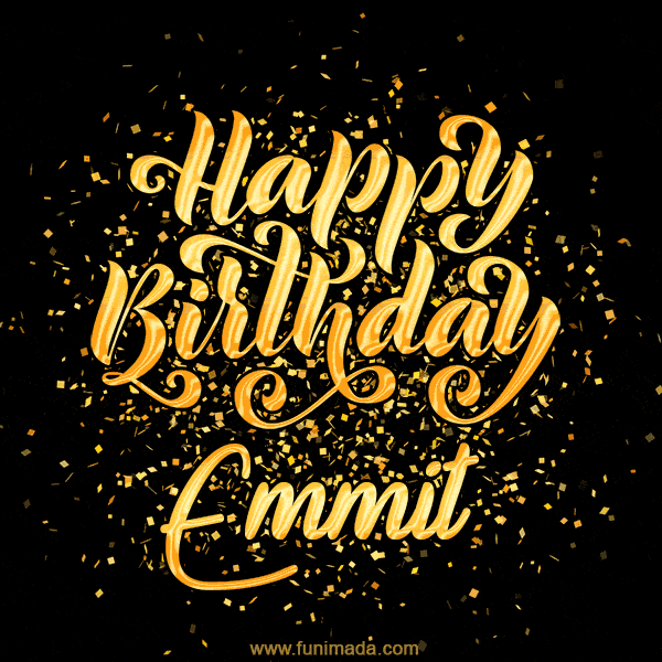 Happy Birthday Card for Emmit - Download GIF and Send for Free
