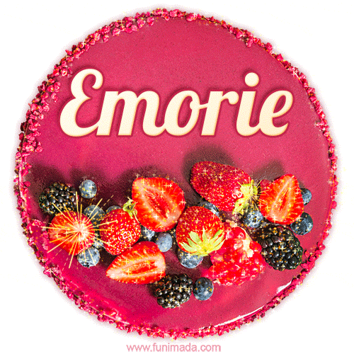 Happy Birthday Cake with Name Emorie - Free Download