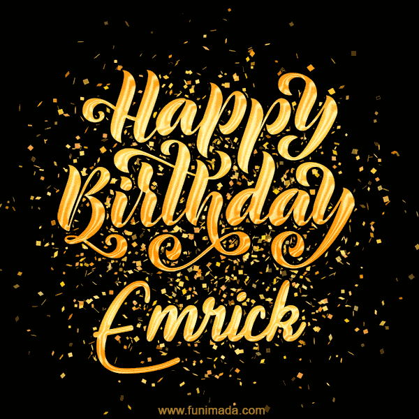 Happy Birthday Card for Emrick - Download GIF and Send for Free
