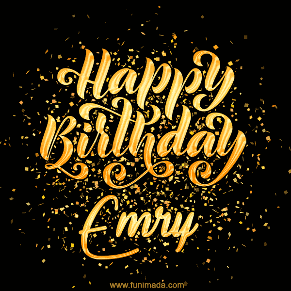 Happy Birthday Card for Emry - Download GIF and Send for Free