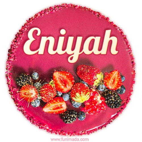Happy Birthday Cake with Name Eniyah - Free Download