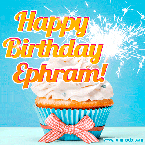 Happy Birthday, Ephram! Elegant cupcake with a sparkler.