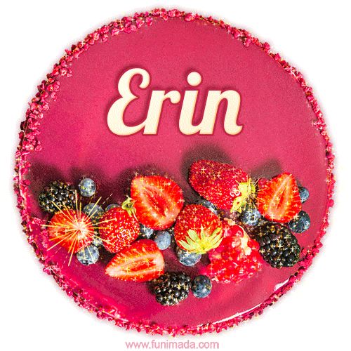 Happy Birthday Cake with Name Erin - Free Download