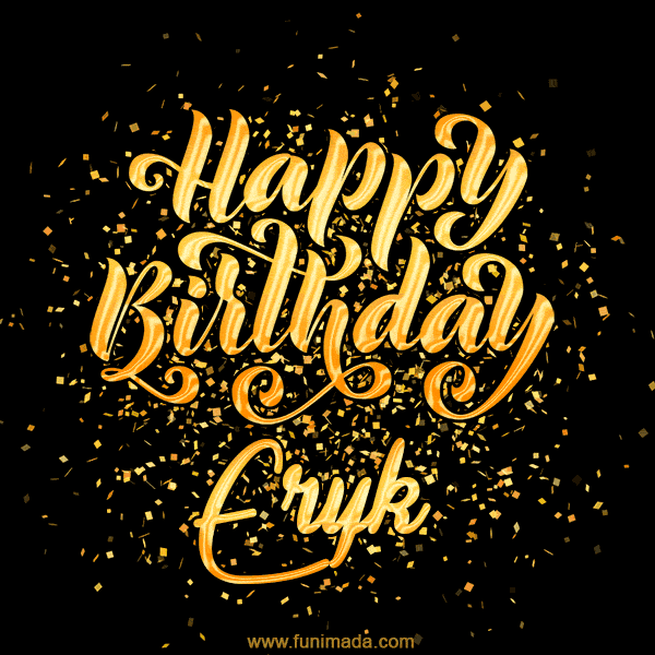 Happy Birthday Card for Eryk - Download GIF and Send for Free