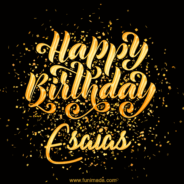Happy Birthday Card for Esaias - Download GIF and Send for Free