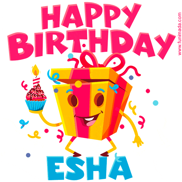 Funny Happy Birthday Esha GIF
