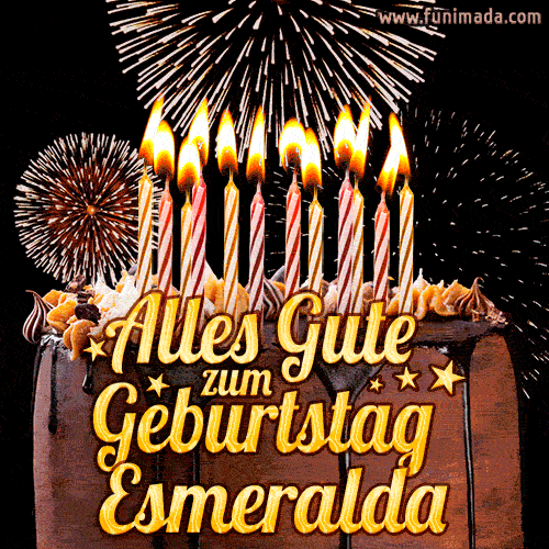 Alles Gute zum Geburtstag Esmeralda (GIF)