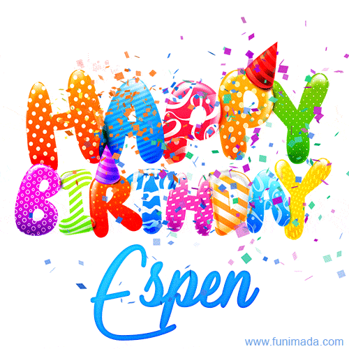 Happy Birthday Espen - Creative Personalized GIF With Name