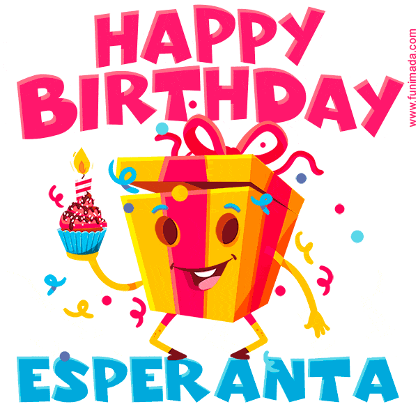 Funny Happy Birthday Esperanta GIF