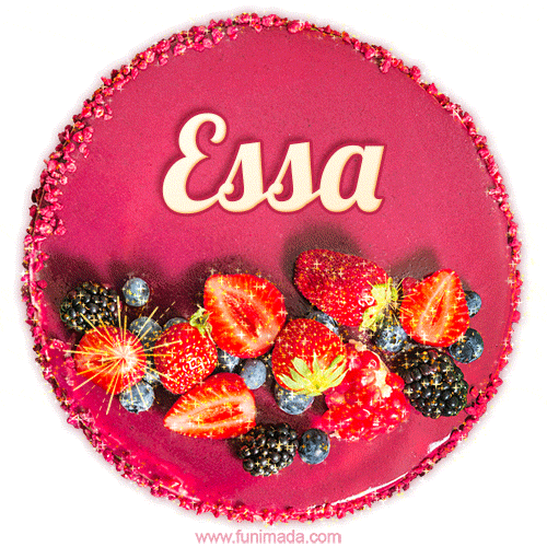 Happy Birthday Cake with Name Essa - Free Download