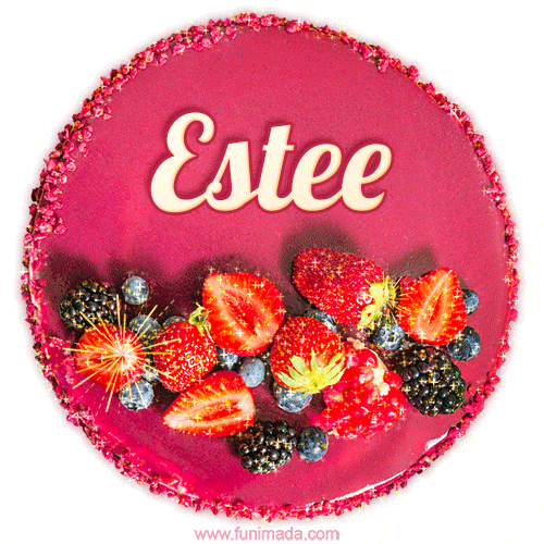 Happy Birthday Cake with Name Estee - Free Download