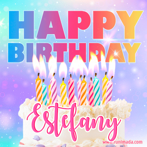 Funny Happy Birthday Estefany GIF