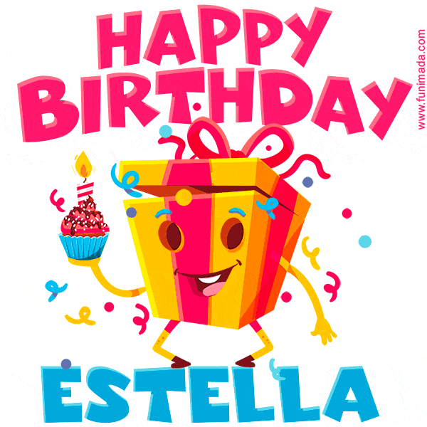 Funny Happy Birthday Estella GIF