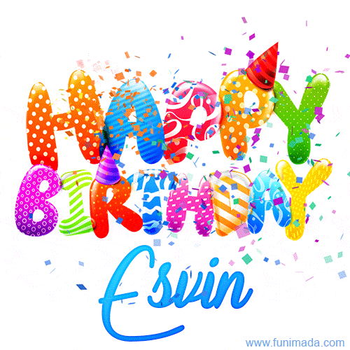 Happy Birthday Esvin - Creative Personalized GIF With Name