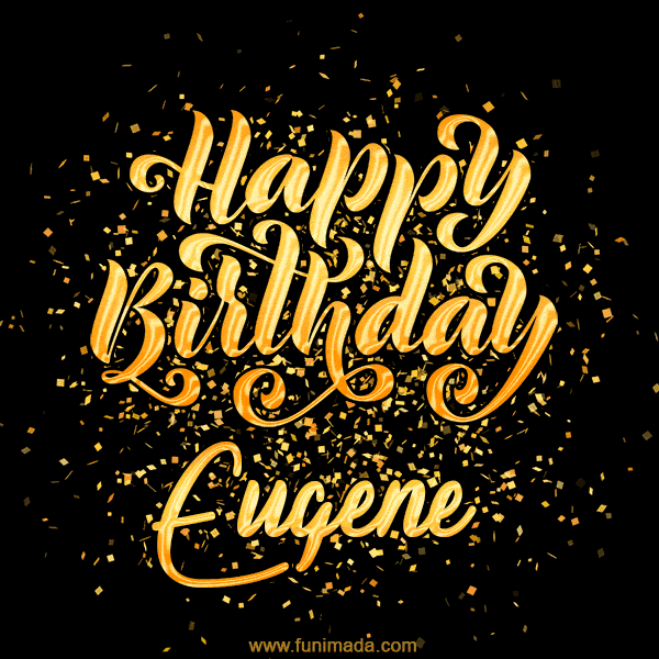 Happy Birthday Card for Eugene - Download GIF and Send for Free