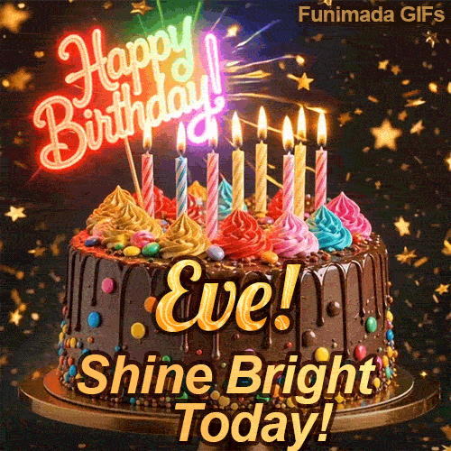Close-up of multicolored frosting swirls and colorful candy beads around the gold base of Eve's birthday cake.