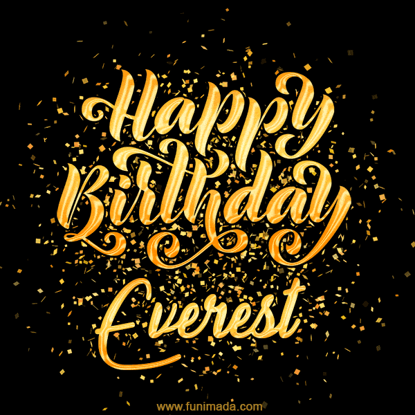 Happy Birthday Card for Everest - Download GIF and Send for Free