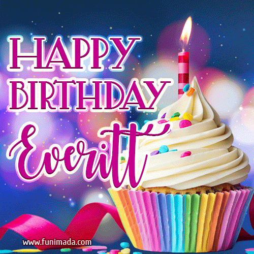Happy Birthday Everitt - Lovely Animated GIF