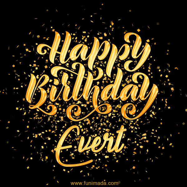 Happy Birthday Card for Evert - Download GIF and Send for Free
