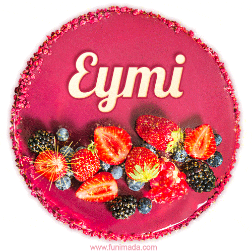 Happy Birthday Cake with Name Eymi - Free Download