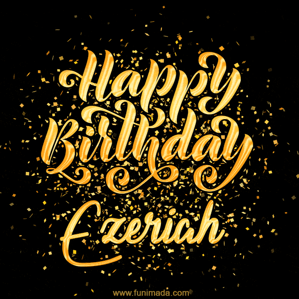 Happy Birthday Card for Ezeriah - Download GIF and Send for Free