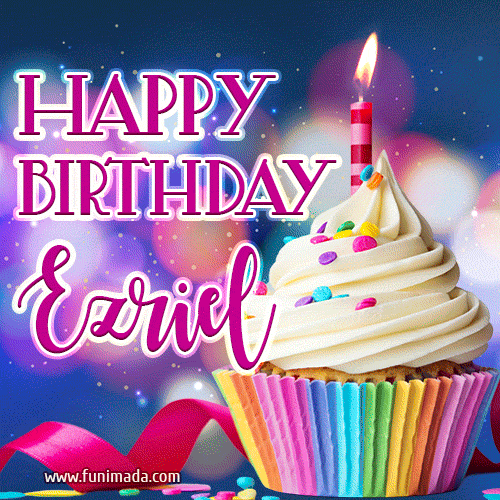 Happy Birthday Ezriel - Lovely Animated GIF