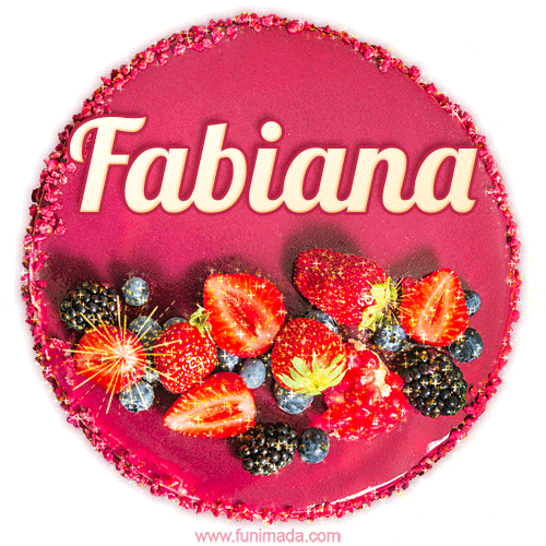 Happy Birthday Cake with Name Fabiana - Free Download