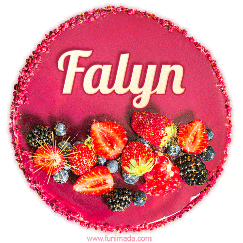 Happy Birthday Cake with Name Falyn - Free Download