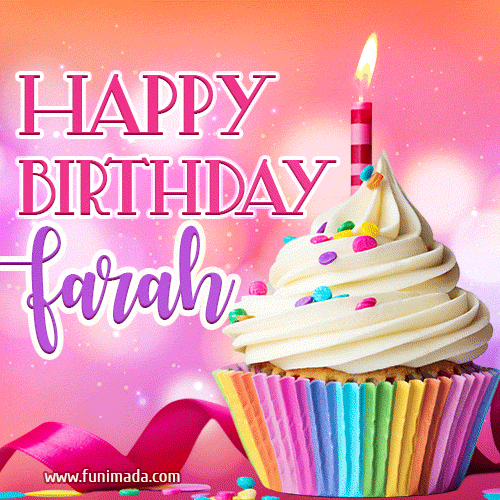 Happy Birthday Farah - Lovely Animated GIF