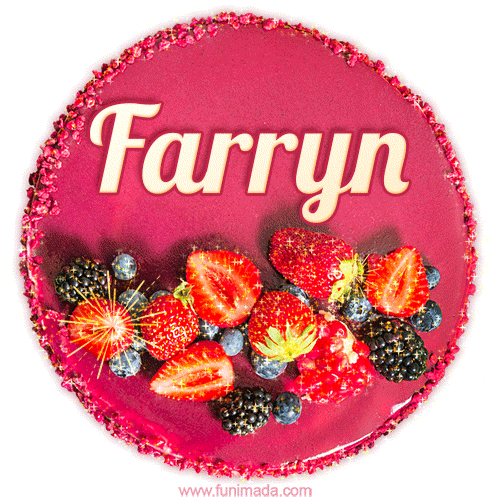 Happy Birthday Cake with Name Farryn - Free Download